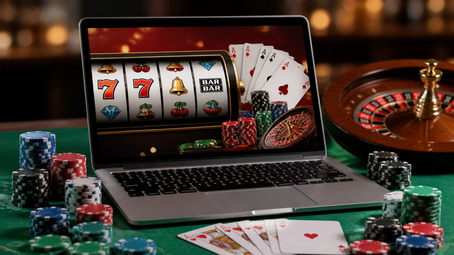 Understanding the Online Casino Landscape in Singapore: online casino Singapore Laptop showing an online casino Singapore game interface